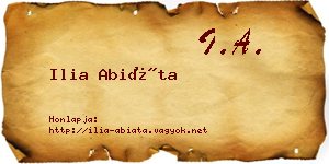 Ilia Abiáta névjegykártya